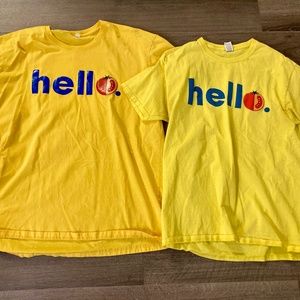 2 Lidl Market Yellow T-Shirts, XL & Med